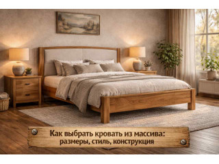 Как выбрать кровать из массива: размеры, стиль, конструкция